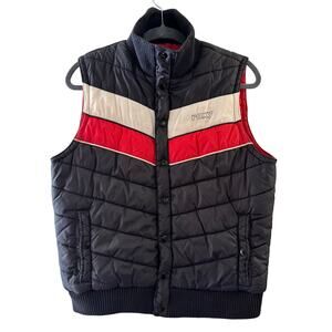 Vintage Roxy Women's Puffer Colorblock Vest Size XL Y2k 90s Pockets Insulated
